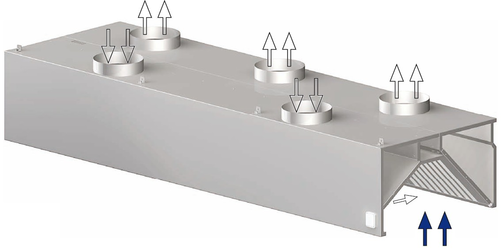 Okap przyścienny skrzyniowy indukcyjny 1700x900x450 mm | STALGAST, 9821209170