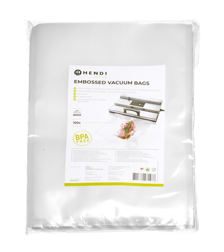 Worki moletowane do pakowarek listwowych 250x350 mm, 100 szt. | HENDI, 971437