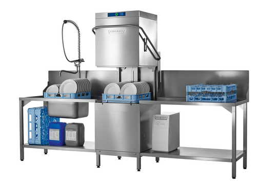 Zmywarka kapturowa do naczyń i talerzy z wbudowanym zmiękczaczem wody, kosz 500x500 mm | HOBART, Profi AMXRS-10B