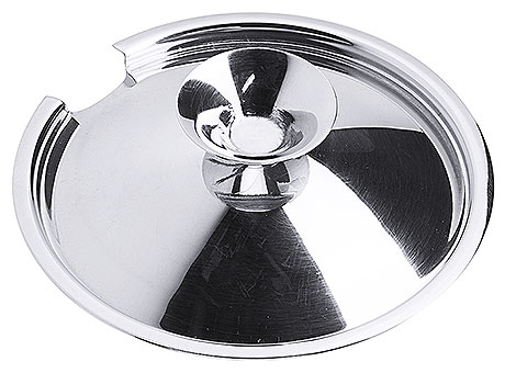 Pokrywa do pojemnika na sosy ze stali nierdzewnej z wycięciem na łyżkę, o średnicy 100 mm | CONTACTO, 1014/101