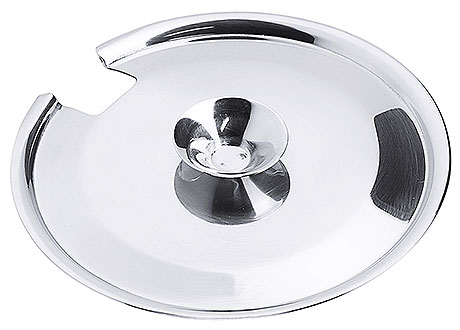 Pokrywa do pojemnika na sosy ze stali nierdzewnej z wycięciem na łyżkę, o średnicy 120 mm | CONTACTO, 1014/121