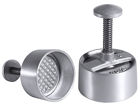 Prasa do kotletów z aluminium, o średnicy 100 mm | CONTACTO, 1355/100