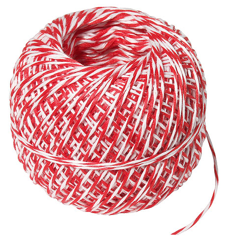 Sznurek do mięs bez dyspensera, o długości 150 m, biało-czerwony | CONTACTO, 3886/100