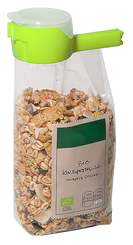 Klips do butelek z pokrywką, o długości 140 mm, zielony | CONTACTO, 7555/146