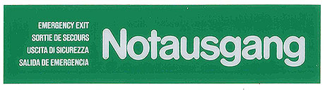Tabliczka „Notausgang”, zielona | CONTACTO, 7673/006