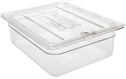 Pokrywa z nacięciem i z uchwytami do pojemnika GN 1/2, przeźroczysta | CAMBRO, Camwear