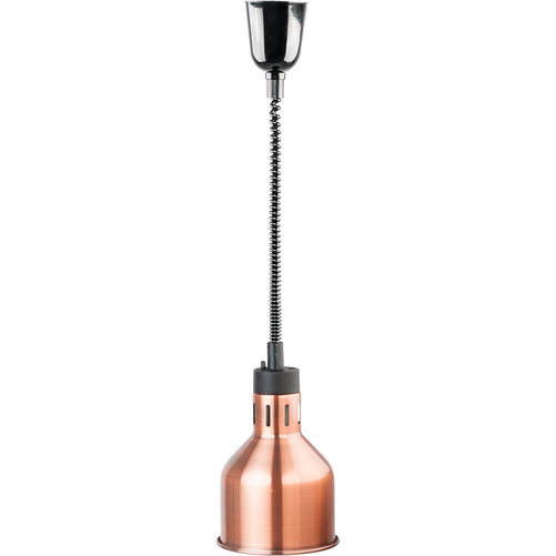 Lampa grzewcza do potraw, wisząca, średnica 173 mm z regulacją wysokości, w kolorze miedzianym | STALGAST, 692602