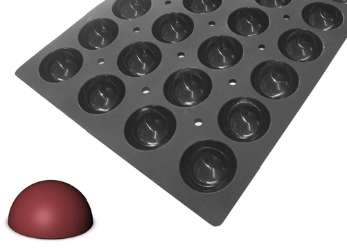 Silikonowa mata na 18 półkul 70x35 mm | DE BUYER, Moul'Flex Pro