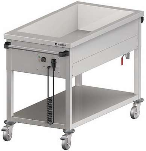 Bemar jezdny z półką 1-komorowy 4x GN 1/1 200 mm, zawór spustowy, 3,4 kW, 1530x600x850 mm | STALGAST, 982266158