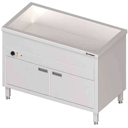 Bemar stacjonarny 1-komorowy z szafką 3x GN 1/1 200 mm, zawór spustowy, 3 kW, 1085x600x850 mm | STALGAST, 982306108