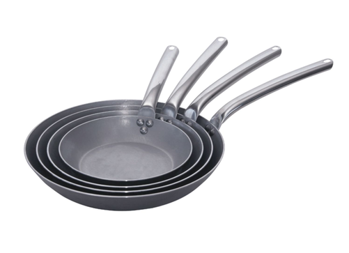 Patelnia okrągła z nienagrzewającym się uchwytem, o średnicy 240 mm | DE BUYER, Carbone Plus