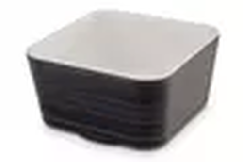 Miska kwadratowa z melaminy 130x130 mm 0,6 l, dąb/kremowa | APS, Universal