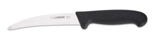 Nóż do jelit, nosek stalowy 160 mm, czarny | GIESSER, 3426