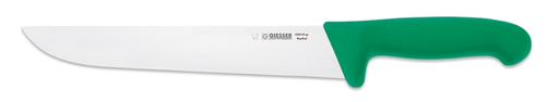 Nóż masarski, wąska forma 240 mm, zielony | GIESSER, 4025