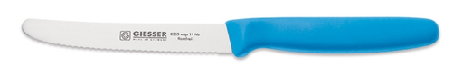 Nóż uniwersalny, pikutek, ostrze faliste 110 mm, jasnoniebieski | GIESSER, 8365 wsp