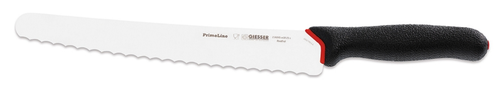 Nóż do wędlin, ostrze faliste, 10 mm, 250 mm, czarny | GIESSER, PrimeLine Chef