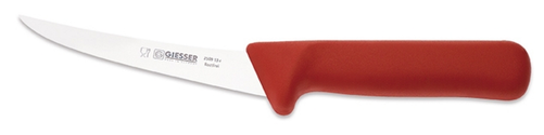 Nóż do trybowania, półelastyczny 130 mm, czerwony | GIESSER, 2509