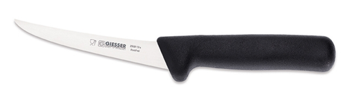 Nóż do trybowania, półelastyczny 130 mm, czarny | GIESSER, 2509