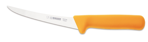 Nóż do trybowania, półelastyczny 150 mm, żółty | GIESSER, 2509