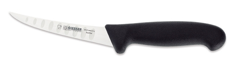 Nóż do trybowania, sztywny ze szlifem kulowym 130 mm, czarny | GIESSER, 2515 wwl