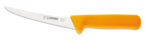 Nóż do trybowania, bardzo elastyczny 150 mm, żółty | GIESSER, 2539