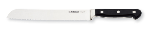Nóż do pieczywa, ostrze faliste 200 mm, czarny | GIESSER, 8260 w
