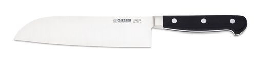 Nóż kucharski Santoku, japońska forma 180 mm, czarny | GIESSER, 8269