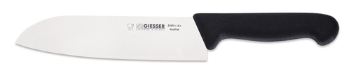 Nóż kucharski Santoku, japońska forma 180 mm, czarny | GIESSER, 8269 k