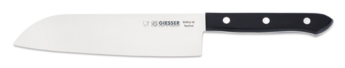 Nóż kucharski Santoku, japońska forma 180 mm, czarny | GIESSER, 8269 p