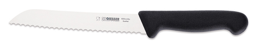 Nóż do pieczywa, ostrze faliste 180 mm, czarny | GIESSER, 8355 w
