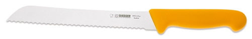 Nóż do pieczywa, ostrze faliste 210 mm, żółty | GIESSER, 8355 w