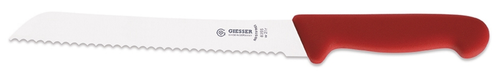 Nóż do pieczywa, ostrze faliste 210 mm, czerwony | GIESSER, 8355 w