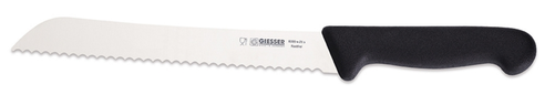 Nóż do pieczywa, ostrze faliste 210 mm, czarny | GIESSER, 8355 w