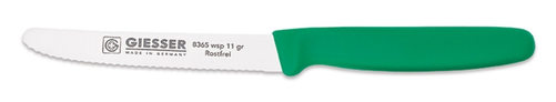 Nóż uniwersalny, pikutek, ostrze faliste 110 mm, zielony | GIESSER, 8365 wsp