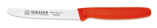 Nóż uniwersalny, pikutek, ostrze faliste 110 mm, czerwony | GIESSER, 8365 wsp