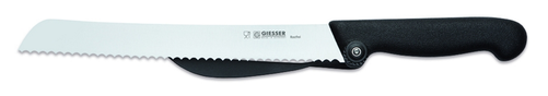 Nóż do chleba i wędlin, ostrze faliste 240 mm, czarny | GIESSER, 8395 w