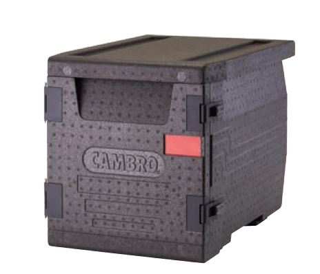 Pojemnik termoizolacyjny GN 1/1 ładowany od przodu, 60 l, 645x440x475 mm, czarny | CAMBRO, GoBox Front Loaders