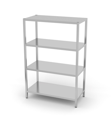 Regał magazynowy 4 półki pełne, skręcany 1000x500x1800 mm | HENDI, 812532