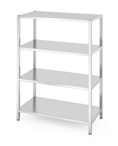 Regał magazynowy 4 półki pełne, skręcany 1200x600x1800 mm | HENDI, 812563