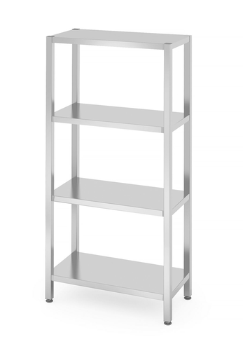 Regał magazynowy 4 półki pełne, skręcany 800x400x1800 mm | HENDI, 812518