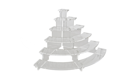 Ekspozytor 1/4 koła 370 mm, transparentny  | TOMGAST, Fingerfood