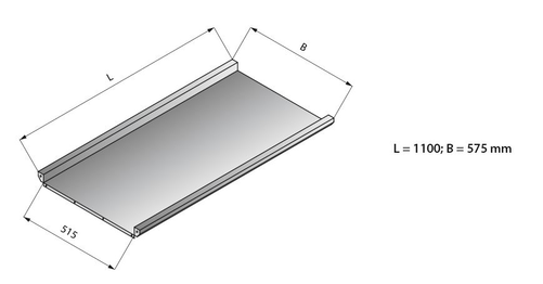 Płyta do stołu przelotowego 1100x575 mm | LOZAMET, LO316/1157