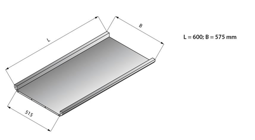 Płyta do stołu przelotowego 600x575 mm | LOZAMET, LO316/6057