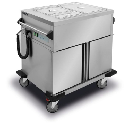 Bemar jezdny 2x GN1/1 200 mm z niezależnym ogrzewaniem i szafkami neutralnymi | LOZAMET, BJNS.2GN.B