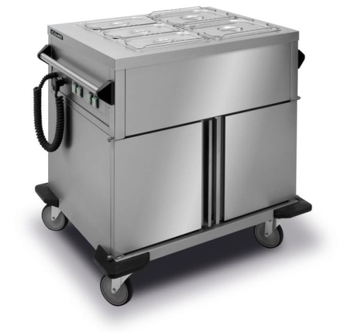 Bemar jezdny 2x GN1/1 200 mm z niezależnym ogrzewaniem i szafkami ogrzewanymi | LOZAMET, BJNS.2GN.C