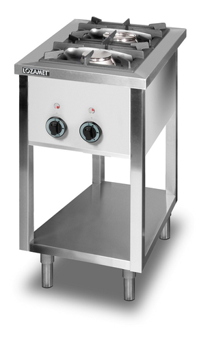 Kuchnia gazowa 2-palnikowa 12 kW, 435x700x850 mm | LOZAMET, GLW.27.1/3