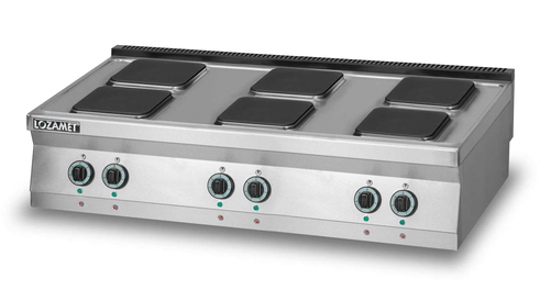 Kuchnia elektryczna 6-płytowa 14,4 kW, 1200x700x280 mm | LOZAMET, L700.KE6