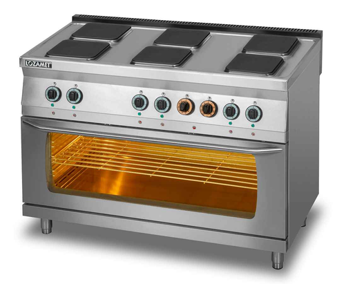 Kuchnia elektryczna 6-płytowa z piekarnikiem elektrycznym 3xGN 1/1 | LOZAMET, L700.KE6-PE-max