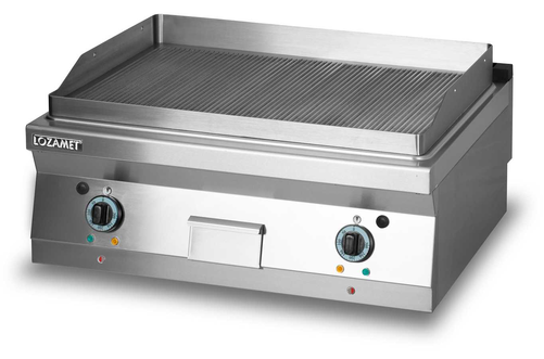 Płyta grillowa elektryczna, ryflowana, 900x900x280 mm | LOZAMET, L900.GPE900R