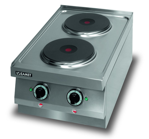 Kuchnia elektryczna 2-płytowa, 5,2 kW, 400x650x270 | LOZAMET, LEH200